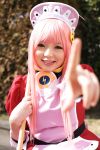  apron broom cosplay diebuster maid maid_uniform namada nono photo pink_hair 