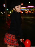  kawamura_yuki plaid silly_hat sweater 