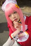  apron cosplay diebuster maid maid_uniform namada nono photo pink_hair thigh-highs 