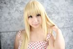  amamiya_laiko ana_coppola blonde_hair cosplay dress ichigo_mashimaro photo strawberry_pattern 