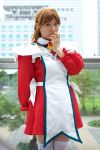  apron chippi cosplay mai_otome maid maid_uniform miya_clochette photo school_uniform thigh-highs zettai_ryouiki 