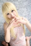  amamiya_laiko ana_coppola blonde_hair cosplay dress ichigo_mashimaro photo strawberry_pattern 