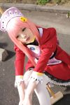  apron broom cosplay diebuster maid maid_uniform namada nono photo pink_hair thigh-highs 
