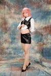  cosplay female high_heels midriff pink_hair rakushou_pachi-slot_sengen_5 rio_rollins rurunyah solo super_blackjack 