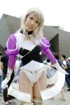  blonde_hair cosplay growlanser hizuki_shin julia_douglas see-through_skirt thigh-highs 