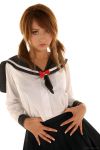  cosplay leah_dizon photo sailor_uniform school_uniform twintails 