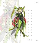  1girl absurdres armor arms_at_sides black_sclera breasts colored_sclera full_armor full_body helmet highres holding holding_sword holding_weapon insect_girl insect_wings jinyu_lao_honglingjin katana long_hair looking_at_viewer mantis_girl mask mecha_musume no_feet orange_eyes original praying_mantis redhead small_breasts solo standing sword very_long_hair weapon white_background wings 
