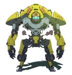  artist_name azulblue blue_eyes extra_eyes glowing glowing_eyes highres looking_at_viewer mecha open_hands original science_fiction shadow solo steam white_background 