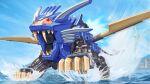  absurdres blade_liger building day highres mecha no_humans outdoors ryotaro_nozaki splashing water zoids 