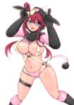  1girl :o alternate_costume black_footwear black_gloves blue_eyes boots breasts chemaru_(a8l) gloves gym_leader highres hood knee_boots large_breasts legs_apart looking_at_viewer o-ring open_mouth pink_shorts pokemon pokemon_(game) pokemon_bw redhead revealing_clothes shiny shiny_skin short_hair_with_long_locks short_shorts shorts skin_tight skyla_(pokemon) solo thighlet white_background 