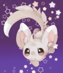  animal_focus banchiku black_eyes blush commentary_request floating full_body gen_5_pokemon gradient gradient_background highres light_blush minccino no_humans open_mouth pawpads pokemon pokemon_(creature) purple_background solo star_(symbol) star_in_eye starry_background symbol_in_eye 