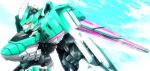  clouds e5_hayabusa_(shinkalion) from_side looking_ahead mecha mugi_(lalala004) no_humans science_fiction shinkansen_henkei_robo_shinkalion sky solo upper_body yellow_eyes 