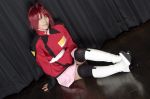  boots cosplay gun gundam gundam_seed gundam_seed_destiny lunamaria_hawke redhead suzukaze_yuuki thigh-highs uniform 