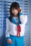  asahina_mikuru cosplay katou_mari photo sailor_uniform school_uniform suzumiya_haruhi_no_yuuutsu 