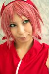  ari cosplay elbowpads gloves haruno_sakura headband naruto pink_hair 