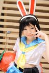   animal_ears rabbit_ears carrot cosplay getsumento_heiki_miina hairband minazuki_mina school_uniform todoroki_asuka utility_belt  