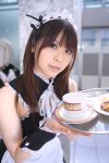  apron cosplay katou_mari maid maid_uniform photo serving_tray 