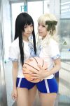  basketball blonde_hair cosplay gym_uniform mariharu mizuori tagme_character tagme_series 