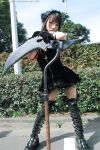  belts boots cosplay morte photo ruffles scythe suzuyuki_kaho thigh-highs vispo_original wings 