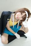  blazer cosplay gloves hairband kneehighs mochiko sailor_uniform school_uniform suzumiya_haruhi suzumiya_haruhi_no_yuuutsu 
