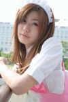  adachi_mikki anna_miller&#039;s apron cosplay photo waitress 