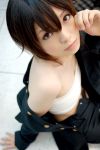  breast_bind chest_wrap cosplay inuzuka_koshi namada open_coat photo reverse_trap school_uniform sumomomo_momomo 