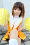  card_captor_sakura cheerleader cosplay gloves hiromichi kinomoto_sakura knee_socks photo pom_poms uwabaki white_socks 