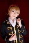  blonde_hair cosplay eyemask gintama katou_mari okita_sougo photo uniform 