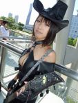  cosplay fingerless_gloves guilty_gear guitar i-no itsuya leather witch_hat 
