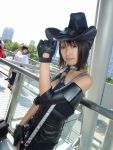  cosplay fingerless_gloves guilty_gear guitar i-no itsuya leather witch_hat 