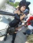  cosplay fingerless_gloves guilty_gear guitar i-no itsuya leather thigh-highs witch_hat 
