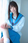  ankle_socks asahina_mikuru cosplay katou_mari photo sailor_uniform school_uniform short_socks socks suzumiya_haruhi_no_yuuutsu white_socks 