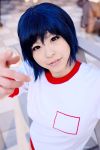  blue_hair cosplay gym_uniform katou_mari photo 