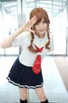  cosplay kimi_kiss knee_socks mizusawa_mao namada photo school_uniform twin_braids 