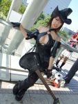 cosplay fingerless_gloves guilty_gear guitar i-no itsuya leather thigh-highs witch_hat 