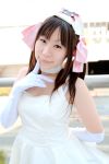  cosplay elbow_gloves hair_bows kirekawa_saku_(model) nurse nurse_uniform photo pure_trance ruriko_nasu twintails 