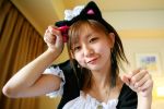  animal_ears apron cat_ears cosplay maid maid_uniform maya 