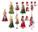  1girl bare_shoulders blonde_hair closed_mouth concept_art crown dress earrings elbow_gloves frills genderswap genderswap_(mtf) gloves green_dress green_gloves grin hair_over_eyes high_heels highres jewelry long_hair manamachii super_mario_bros. medium_hair off-shoulder_dress off_shoulder parted_lips princess_piranha_plant red_dress red_eyes red_footwear redhead short_hair simple_background sketch smile white_background white_gloves 