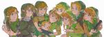  6+boys amiibo blonde_hair blue_eyes character_doll green_tunic handheld_game_console highres link lip_(lih8) looking_at_another multiple_boys multiple_persona nintendo nintendo_switch open_mouth pointy_ears princess_zelda sheikah_slate simple_background smile strap the_legend_of_zelda the_legend_of_zelda:_a_link_to_the_past the_legend_of_zelda:_breath_of_the_wild the_legend_of_zelda:_ocarina_of_time the_legend_of_zelda:_skyward_sword the_legend_of_zelda:_the_wind_waker the_legend_of_zelda:_twilight_princess the_legend_of_zelda_(nes) toon_link upper_body young_link 