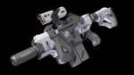  3d cancell floating gun magazine_(weapon) no_humans original scope submachine_gun suppressor trigger weapon weapon_sheet 