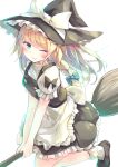  1girl absurdres aqua_eyes blonde_hair hat highres kanzakietc kirisame_marisa long_hair solo touhou witch_hat 