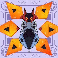  alt_text blastgb commentary_request detached_wings full_body highres iron_moth no_humans non-humanoid_robot pokemon pokemon_(creature) pokemon_focus robot signature solo spanish_commentary straight-on wings 