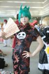  chinadress cosplay green_hair katou_mari photo qipao shaman_king tao_jun 