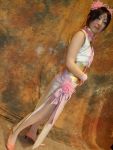  amane chinadress cosplay diao_chan dynasty_warriors flower hair_ribbons qipao 