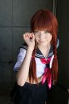  arisugawa_shii cosplay glasses midriff namada photo sailor_uniform school_uniform sword the_art_of_yamashita_shunya twin_braids 
