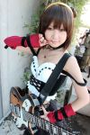  belt cosplay elbow_gloves fishnet_stockings guitar hairband hiromichi one_kneehigh one_thighhigh photo suzumiya_haruhi suzumiya_haruhi_no_yuuutsu 