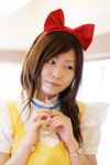  apron bell_collar cosplay hair_bow nao waitress 