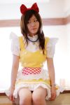  apron bell_collar cosplay hair_bow nao waitress 