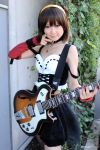  belt cosplay elbow_gloves fishnet_stockings guitar hairband hiromichi one_kneehigh one_thighhigh photo suzumiya_haruhi suzumiya_haruhi_no_yuuutsu 