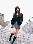  blazer cardigan cosplay knee_socks photo school_uniform sugimoto_yumi 